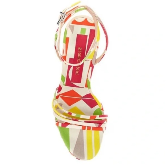 Gianni Bini Parrish Geo Print Strappy Platform Sandals - Picture 3 of 5
